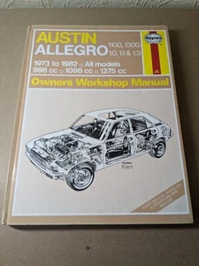 AUSTIN ALLEGRO Mk1 Mk2 Mk3 1.0 1.1 1.3 1973-82 OWNERS WORKSHOP MANUAL *HARDBACK* - Picture 1 of 2