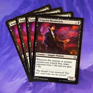 4x Vengeful Bloodwitch 0076 FDN Foundations Magic The Gathering Commander Vampire Edgar Markov - Imagen 1 de 2