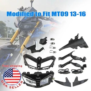 Fit For Yamaha MT09 FZ-09 2013-16 Turn Signal Motorcycle Headlight Set Assembly - Photo 1 sur 9
