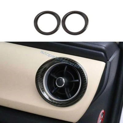 Consola de acero de fibra de carbono para Toyota Corolla 2017-2019 AC L&R moldura de ventilación de aire 2X Foto 1 de 4