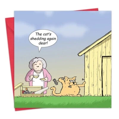 TWIZLER Funny Cat Birthday Greeting Card by Michael Canine Humorous Greetings Cards Gift