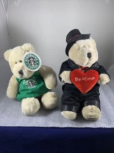 Starbucks Plush Bearista Bear 18th Edition Valentine Be Mine And Apron Bear - Picture 1 of 11