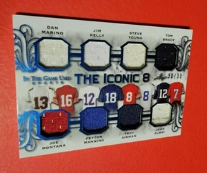 CARTA MAGLIA TOM BRADY JOE MONTANA PEYTON UOMO DAN MARINO TROY AIKMAN FOGLIA ITG - Foto 1 di 3