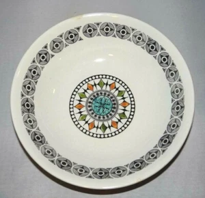 Vintage Kathie Winkle Broadhurst Roulette 9" Serving Bowl Mid Century Modern - Picture 1 of 5
