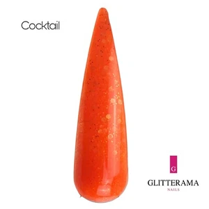 CÓCTEL Glitterama Uñas Color Acrílico Polvo Naranja Brillo Profundo Verano - Imagen 1 de 1