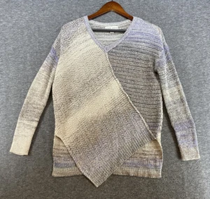 Knox Rose Asymmetrical Knit Pullover Tunic Sweater Oversized XS - Picture 1 of 14