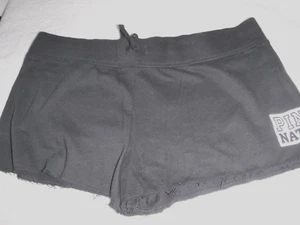 PINK Victoria's Secret Booty Shorts Black PINK Logo Women's Size M - Picture 1 of 4