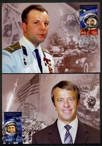 2011 Gagarin,Shepard,Titov,Grissom,Space Flight,Moldova,M54/745=4 FDC Maxi cards - Picture 1 of 2