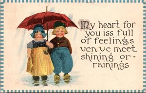 Dutch Kids My Heart for You Iss Full of Feelings Postcard - Picture 1 of 2