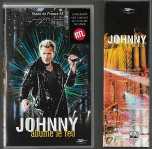 coffret neuf 2 k7 VIDEO VHS JOHNNY HALLYDAY 594 123 les coulisses + stade 1988 - Photo 1/5