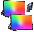  2 Pack RGB LED Flood Light 800W Equivalent, 100W Color Changing Floodlight 