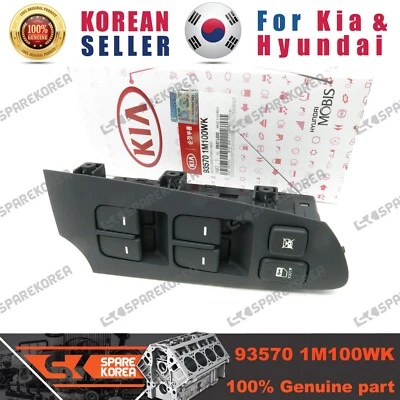 VENTANA ELÉCTRICA DE INTERRUPTOR ORIGINAL/OEM 935701M100WK, PRINCIPAL para Kia Forte (Cerato) Foto 1 de 2