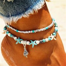 Conch Shell Beads Bracelets - Multi Layer Anklet Leg Bracelet Vintage Jewelry