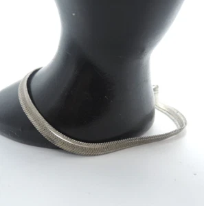 Silver Tone Herringbone Bracelet, c1970s - Bild 1 von 2