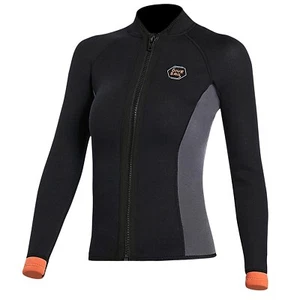 Dave & Sail Wetsuit Top 3mm Neoprene Jacket Women Front Zip Long Sleeve -M-NEW - Picture 1 of 2