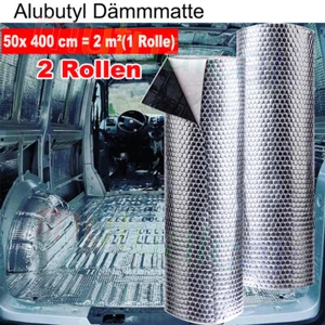 2stk 400*50cm Alubutyl Dämmmatte Anti Dröhn Selbstklebend Auto Dämmung Lärmschut - Bild 1 von 12