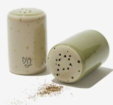 Darling Spring Salt and Pepper Shaker Set Ceramic Green & Cream  - New IN Box