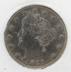 1883 LIBERTY NICKEL AU ESTADO "FECHA SEMICLAVE" - Imagen 1 de 2