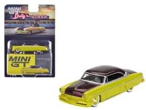 1954 LINCOLN CAPRI HOT ROD LIME YELLOW 1/64 DIECAST MODEL BY MINI GT MGT00794 - Picture 1 of 1