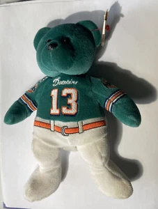 Miami Dolphins #13 Dan Marino 1999 Team Beans Pigskin Bears Authentic Plush-NWT - Picture 1 of 7