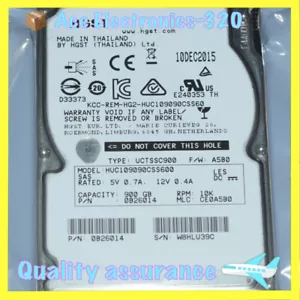 H.G.S.T HUC109090CSS600 900Gb 10K 2.5" SAS 6Gb/s 0B26014 Server Hard Drive - Afbeelding 1 van 5
