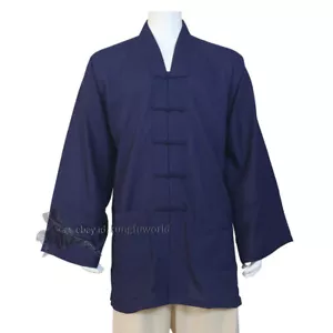 Giacca taoista cotone ordinato Wudang Kung fu abito arti marziali uniforme tai chi - Foto 1 di 6