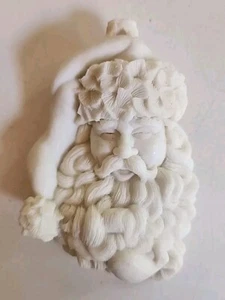 Vintage Mark Klaus Weihnachtsmann Weihnachten Skulptur Ornament doppelseitig Dorf - Bild 1 von 2