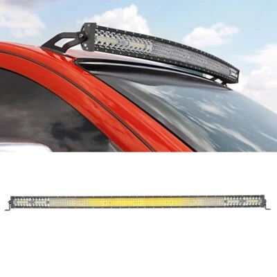 54" LED Light Bar Windshield Mount Quad Tri-Row Driving FOG for 04-14 Ford F-150 Foto 1 de 4