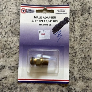 Raccordo connettore tubo aria pneumatico Coilhose adattatore maschio 1/4” NPT X 1/4” NPS - Foto 1 di 3