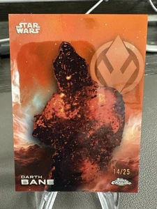 2025 Topps Chrome Star Wars Orange /25 Delight Pulsar Darth Bane Refractor #113 - Bild 1 von 2