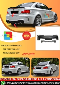 ART.4978 Stoßstange Hinten für BMW E88/E82 Look M1 2007-2011 - Bild 1 von 7