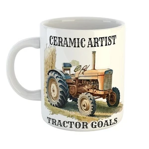 Retro Tractor Mug - CERAMIC ARTIST TRACTOR GOALS Design Gift Idea – Premium - Picture 1 of 1