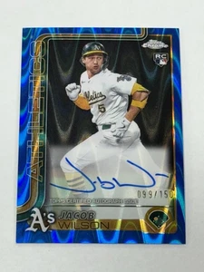 Jacob Wilson 2025 Topps Chrome Blue Raywave Rookie Auto #/150 RC Signed Wave KG - Picture 1 of 7