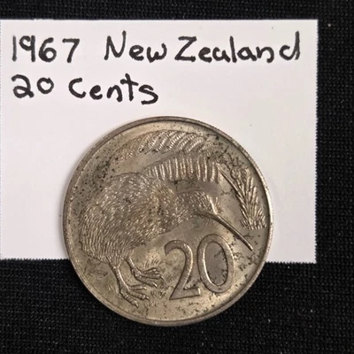 1967 New Zealand 20 Cents - Kiwi Bird #1 - Image 1 of 2