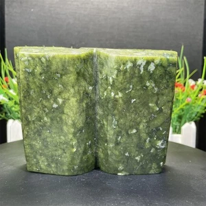 1.3LB 4.7" Natural Xiuyan Jade Book Sculpture Quartz Crystal Carving Healing C5 - Picture 1 of 8