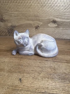 Border Fine Arts Kubistische Katze Statue - liegende Katze - Bild 1 von 5