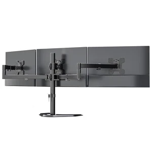 Triple Monitor Stand, Free Standing Three LCD Monitor Fully Adjustable Desk M... - Picture 1 of 8