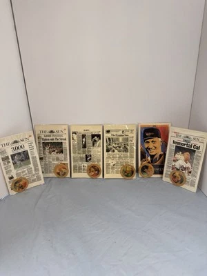 Cal Ripken Jr Giant Medallions Baseball Hall of Fame Set Baltimore Sun - Image 1 of 4