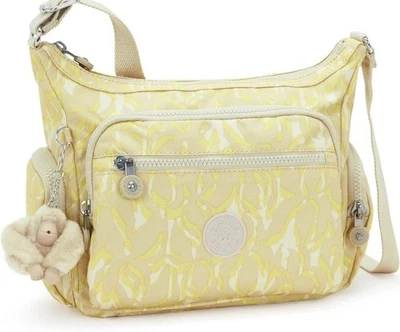 BOLSO BANDOLERA NUEVO CON ETIQUETAS KIPLING KI5852 GABBIE PEQUEÑO PALM MOOD SOL (mediano) RARO Foto 1 de 4