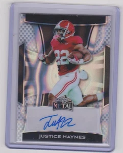 2025 Leaf Metal Silver Lava Justice Haynes #8/15 Auto Michigan Wolverines - Picture 1 of 2