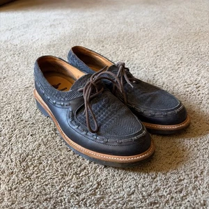 Dr Martens Aggy Blucher Women's 10 Shoes Blue Oxford  Slip On Agyness Deyn RARE - Picture 1 of 9