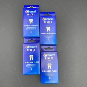 4 Boxen Crest Zahnspange Pflege Zahnseide Einfädler, (30) Einwegpakete Alter 6+ - Bild 1 von 3