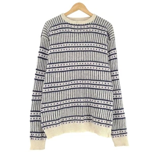 Vintage Creem Nordic Pullover Norwegen Fair Isle Wolle Herren Zn3 Größe L - Bild 1 von 7