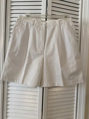 Винтажные женские белые хлопчатобумажные шорты-бермуды 90-х Lauren Ralph Lauren размер 8 опрятные - Изображение 1 из 4