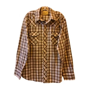 Vintage Wrangler Hemd Extra Large kariert Brushpopper Western Druckknopf Cowboy Rodeo 90er - Bild 1 von 13