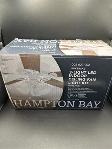 Hampton Bay Kit de 3 luces blancas para ventilador de techo, 91383 - Imagen 1 de 9