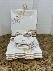 Rare Hard To Find 10pc Karaca Charming Collection (5) Plates (5) Egg Side Plates - Picture 1 of 18