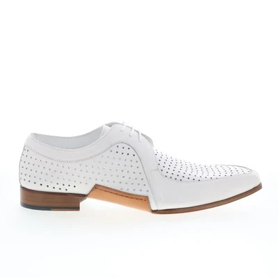 Mezlan Perforated Calf Summer Derby Mens White Leather Oxfords Casual Shoes 11 - Image 1 of 4