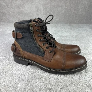 Steve Madden Herren Welkom Schnürstiefel Leder Kampfstiefel Streetwear Freizeit Größe 8,5 - Bild 1 von 9