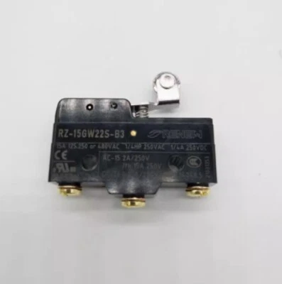 Microinterruptor fechado 10 peças novo RZ-15GW22S-B3 dobradiça curta alavanca de rolo - Imagem 1 de 3
